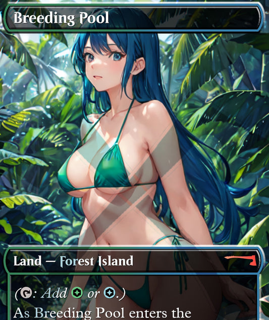 Breeding Pool Shock Land MTG Waifu Anime Proxy | Commander | Magic the Gathering