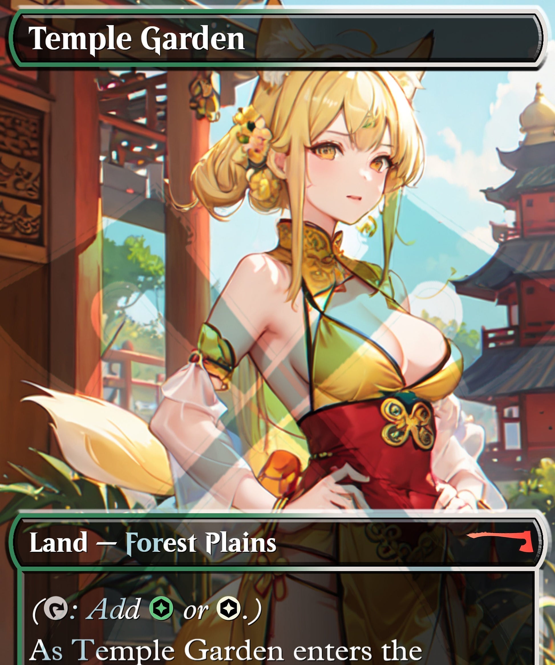 Temple Garden Shock Land PROXY Anime Waifu