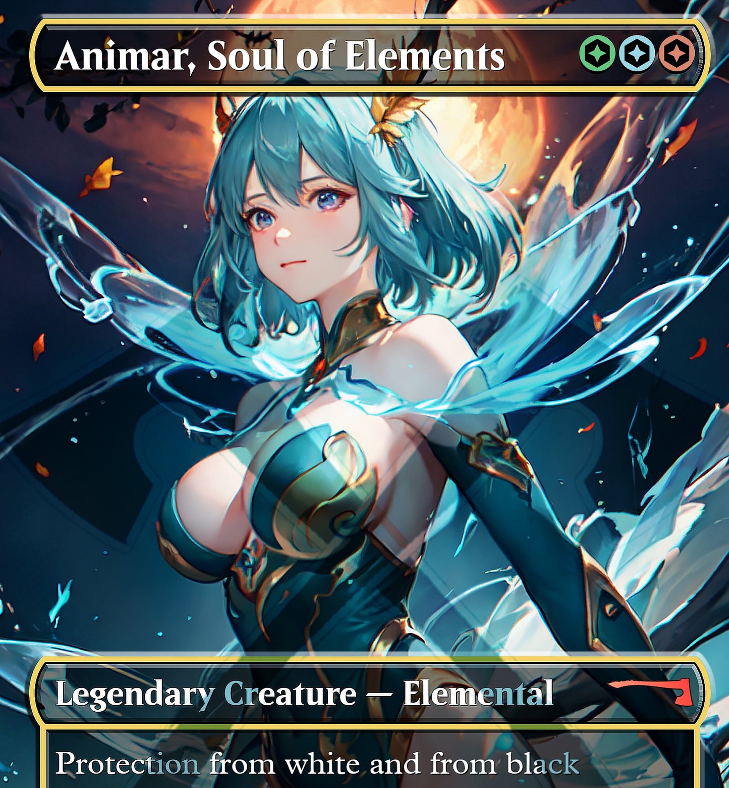 Animar Soul of Elements MTG Waifu Anime Proxy | Commander | Magic the Gathering