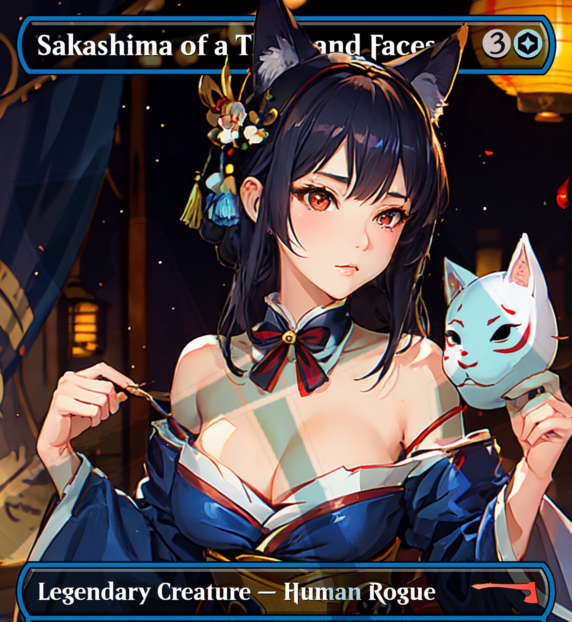 Sakashima of a Thousand Faces MTG Waifu Anime Proxy | Commander | Magic the Gathering