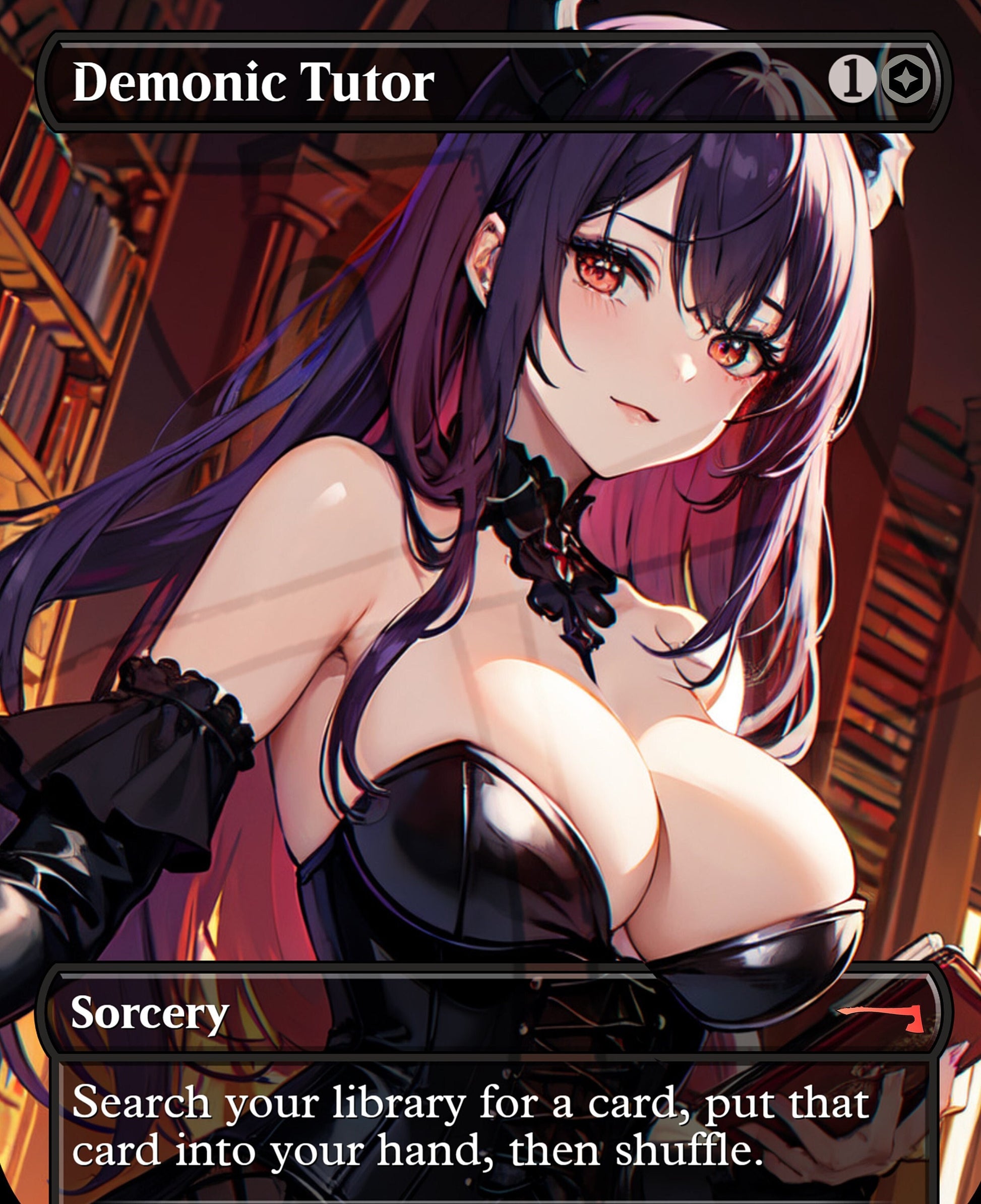 Demonic Tutor PURPLE Hair PROXY Anime Waifu