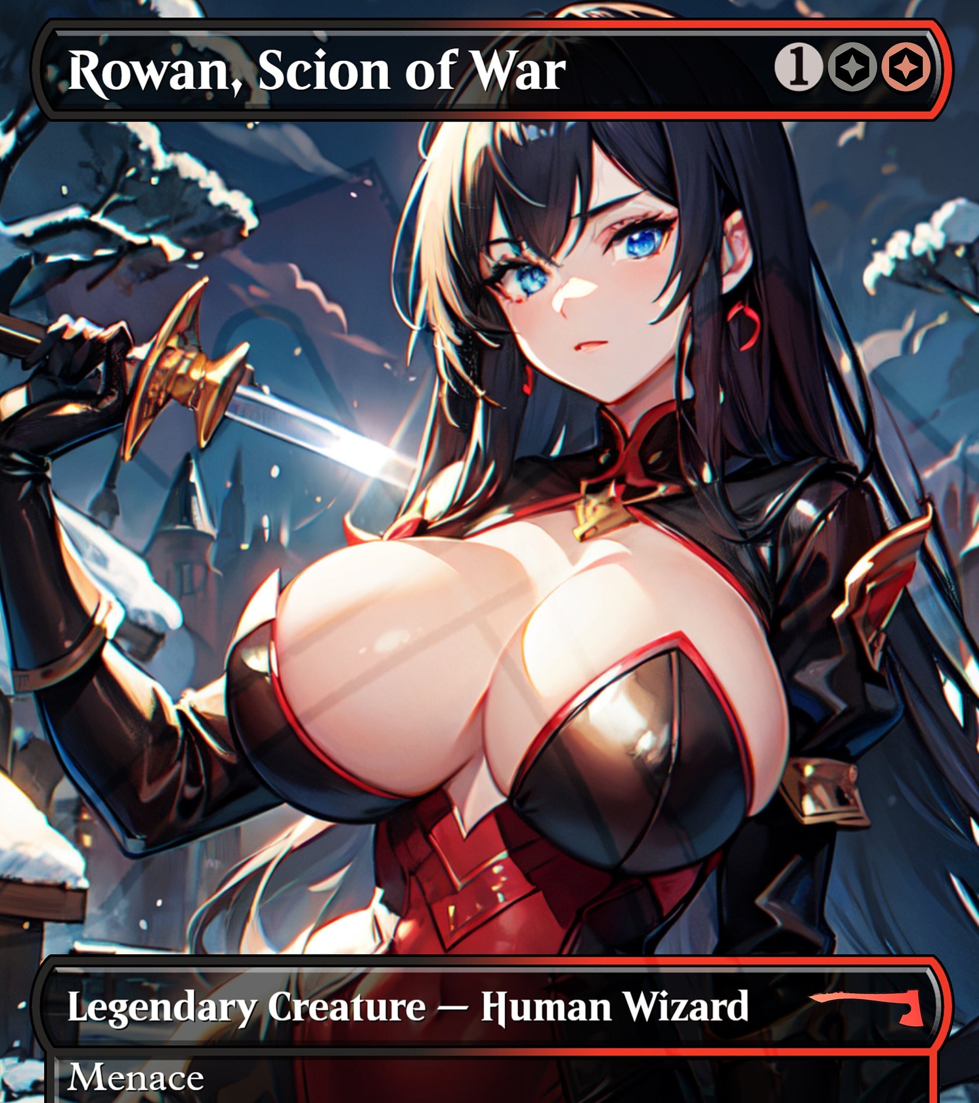 Rowan, Scion of War MTG Waifu Anime Proxy | Commander | Magic the Gathering