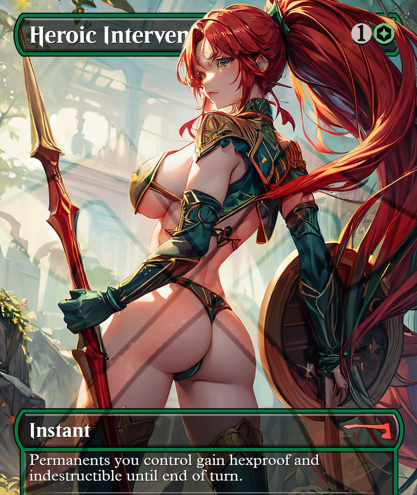 Heroic Intervention MTG Waifu Anime Proxy | Commander | Magic the Gathering