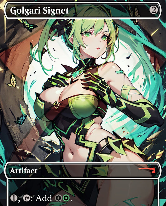 Golgari Signet PROXY Anime Waifu