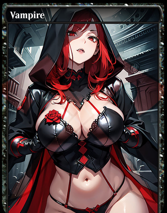 Vampire Token 1/1 Red Hair PROXY Anime Waifu