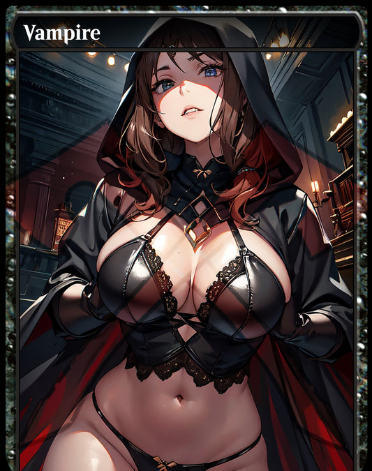 Vampire Token Brunette 1/1 PROXY Anime Waifu