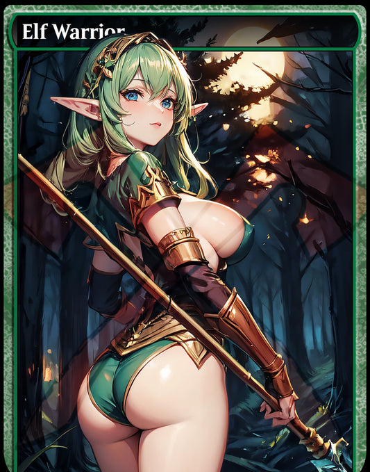 Elf Warrior Token PROXY Anime Waifu