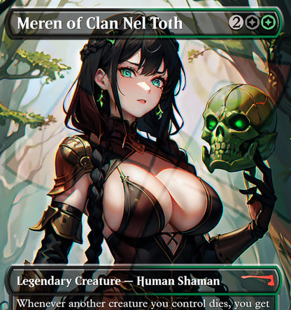 Meren of Clan Nel Toth MTG Waifu Anime Proxy | Commander | Magic the Gathering