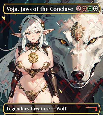 Voja, Jaws of the Conclave MTG Waifu Anime Proxy | Commander | Magic the Gathering