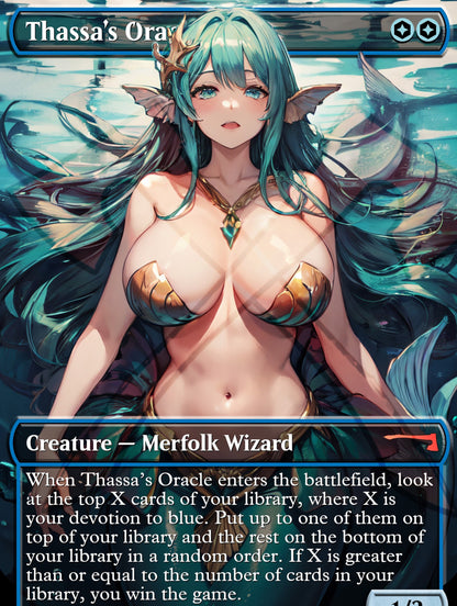 Thassa’s Oracle Teal PROXY Anime Waifu