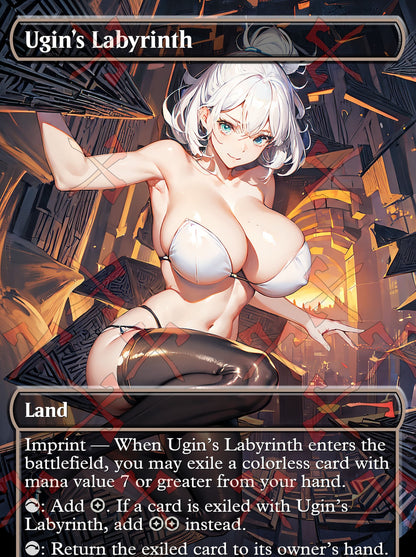 Ugin&#39;s Labyrinth with a sexy beautiful woman with big boobs and great cleavage.