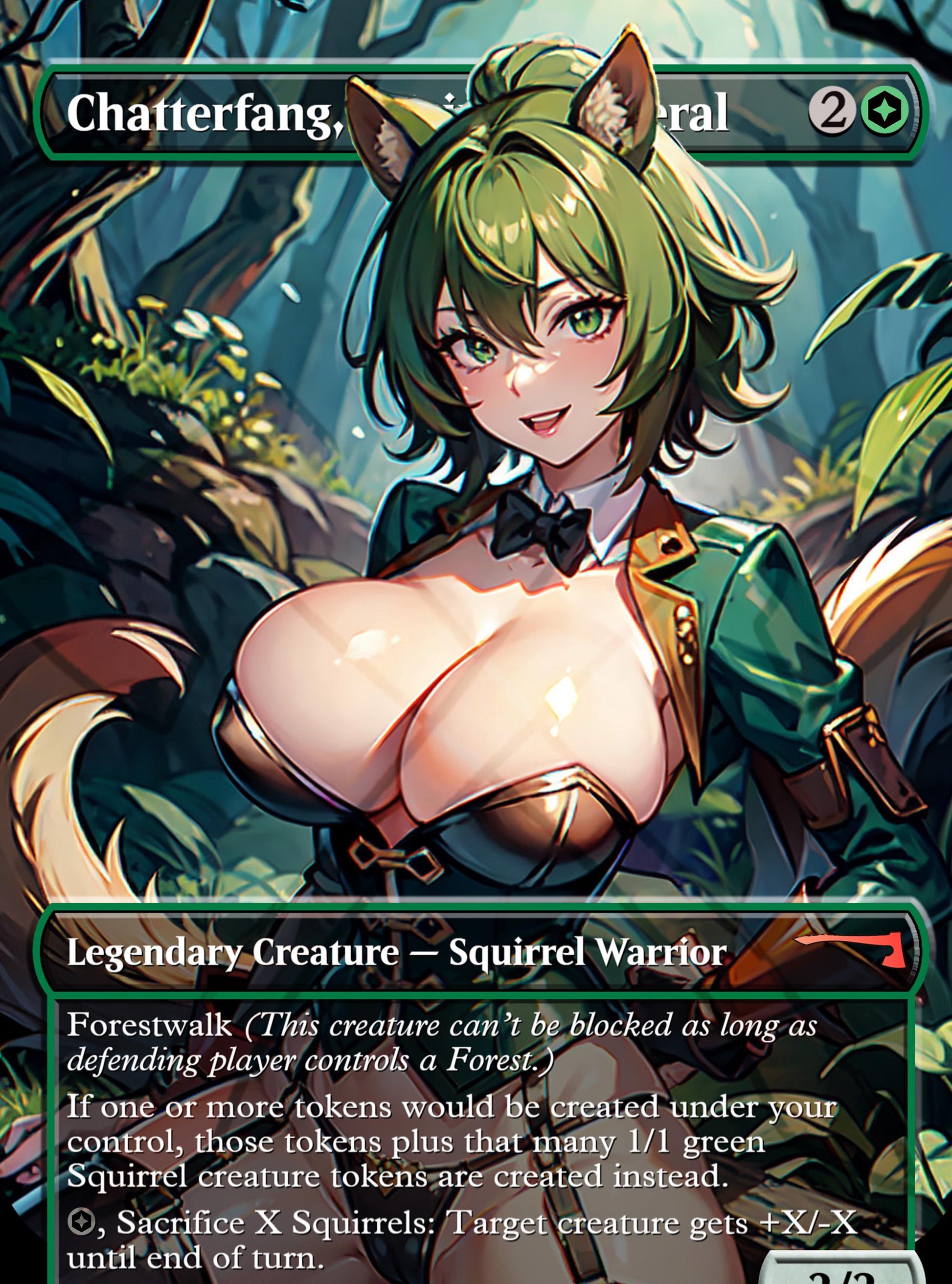 Chatterfang, Squirrel General MTG Waifu Anime Proxy | Commander | Magic the Gathering