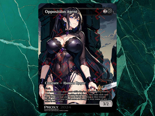 Opposition Agent MTG Waifu Anime Proxy | Commander