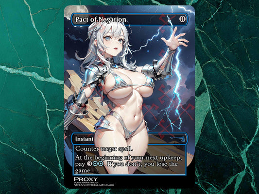 Pact of Negation MTG Waifu Anime Proxy | Commander