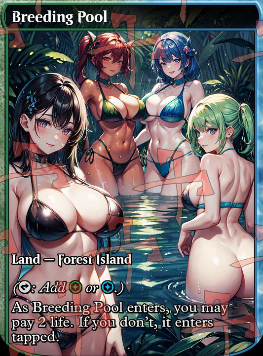 Breeding Pool Shock Land MTG Waifu Anime Proxy | Commander | Magic the Gathering 2024