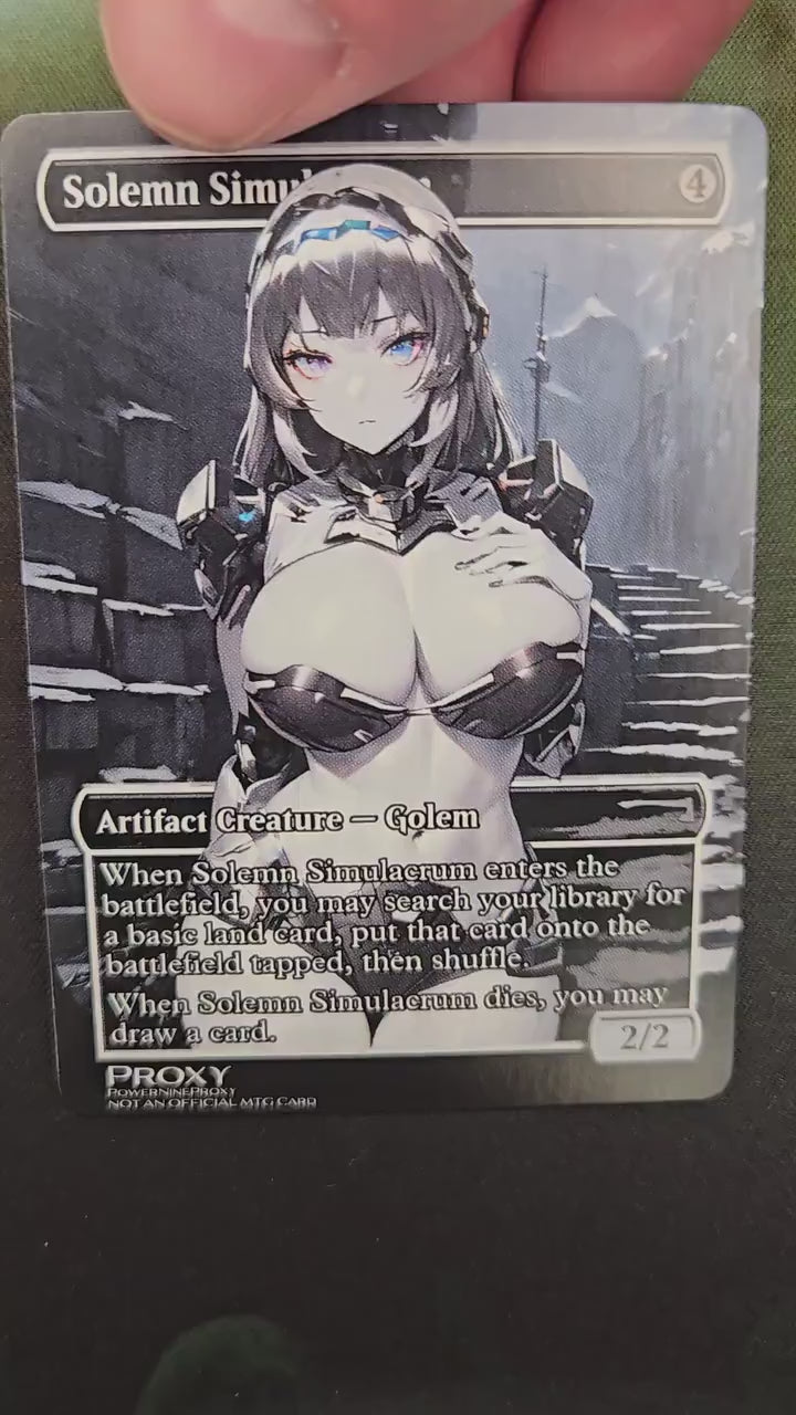 Solemn Simulacrum MTG Waifu Anime Proxy | Commander | Magic the Gathering